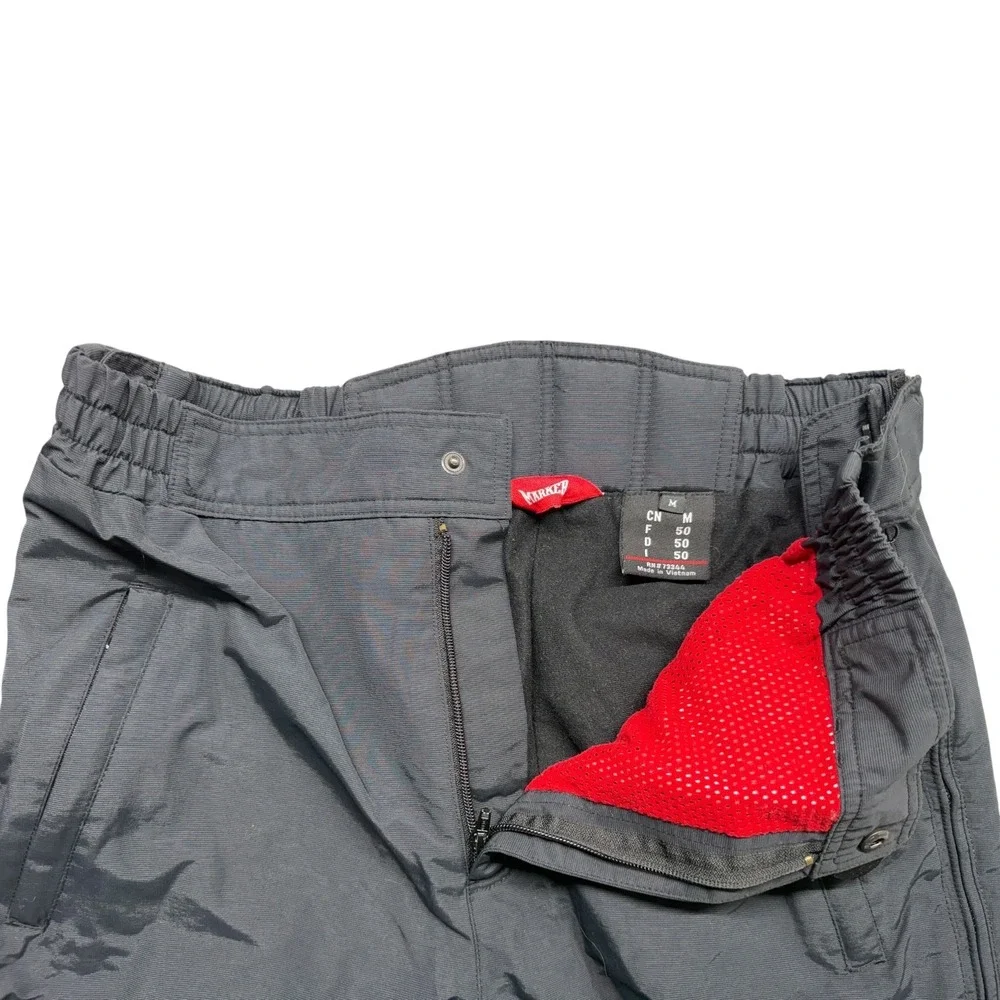 Marker Mens Black Ski Pants Full Side Zip Winter Snow Trousers Size Medium